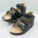 Sandały ortopedyczne dla dzieci wykonane z prawdziwej skóry, Ortex T-72, rozmiar 27, ciemnoszare